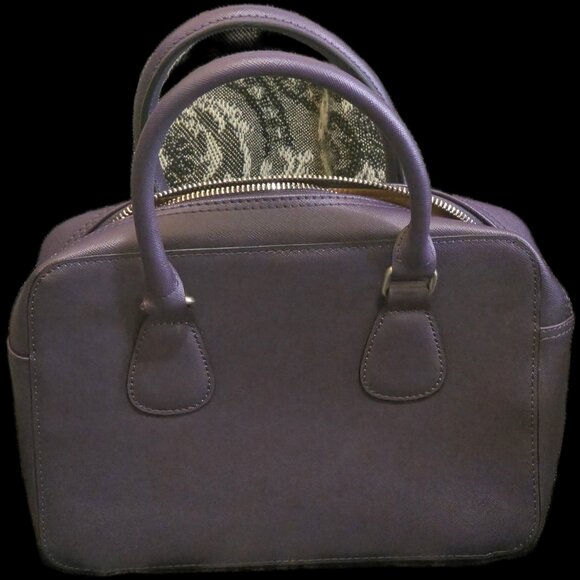 NWT Purple Saffiano-Style "Harper" Structured Satchel - Picture 4 of 5